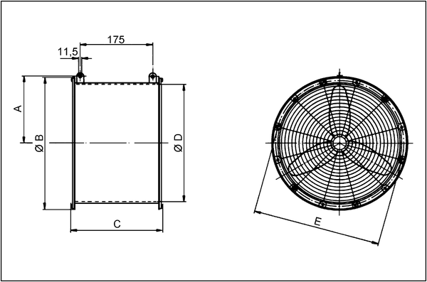 EFG 40 D IM0000792.PNG Ventilator za staklenike, DN 400, jednofazna struja