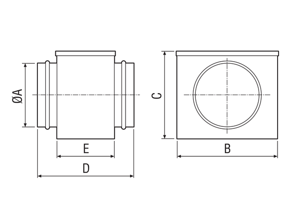 TFE 40 IM0000988.PNG Filtr powietrza do montażu rurowego, DN 400