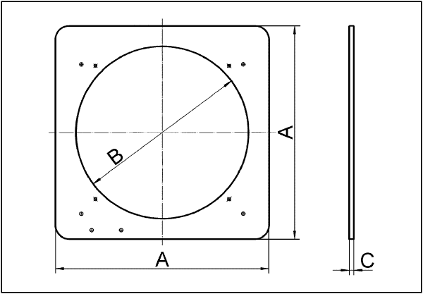 ZVR 60 IM0001010.PNG Ramka łącząca do mocowania żaluzji AS 60 i RS 60