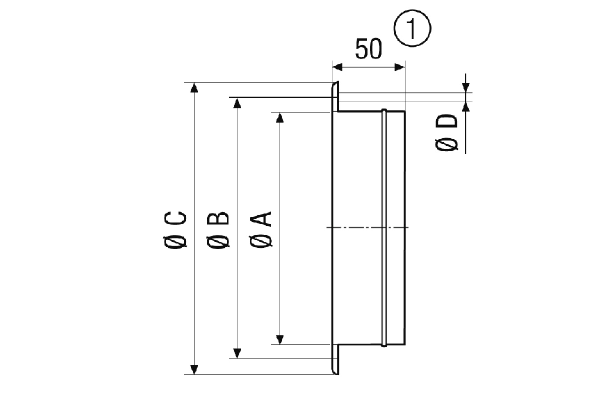GS 30 IM0001023.PNG Counter socket for fitting DN 300 flexible cuffs on ventilation ducts