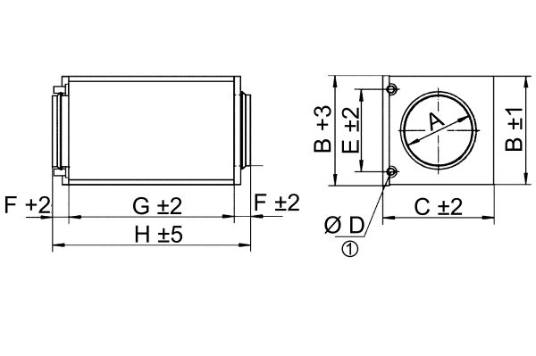 WRH 12-1 IM0001046.PNG Toplovodni grijač zraka, čelični lim, pocinčan, 1,7 kW, DN 125