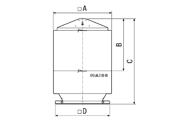 SDA 25 IM0001100.PNG Silencieux de soufflage pour tourelles d'extraction ERD 25 et DRD 25