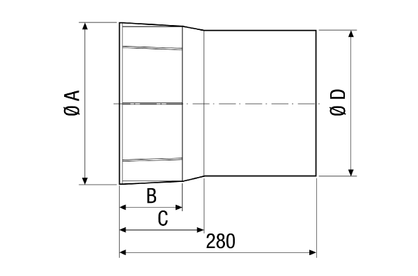 WH 31 IM0001167.PNG Wandhülse für Ventilator mit Nennweite 315, Kunststoff