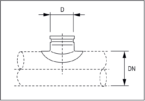 SR 180-180 IM0001193.PNG 90°-os nyerges karmantyú gördülő tömítő gyűrűvel, spirálisan korcolt csövekhez, DN 180/180