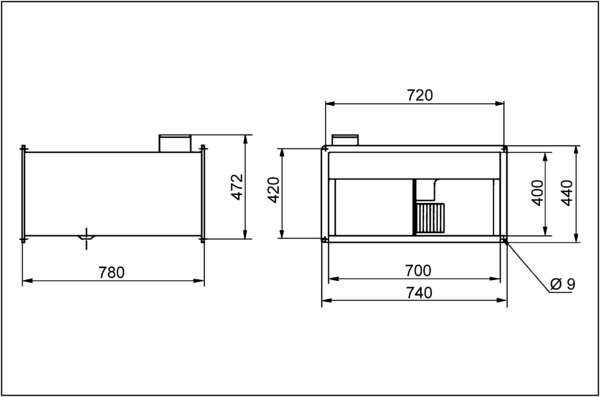 DPK 35/4 B IM0001525.PNG Ventilateur centrifuge pour gaine rectangulaire, courant triphasé