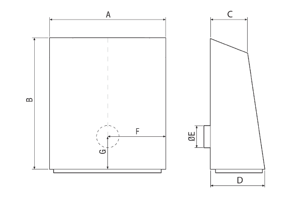 AWV 20 IM0001562.PNG Zewnętrzny wentylator ścienny, DN 200, wydajność tłoczenia 650 m³/h, prąd przemienny