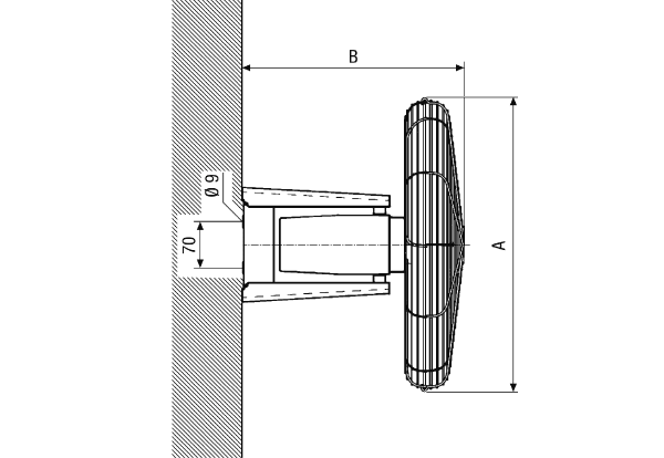 ECO 30 E IM0002042.PNG Oscillating axial industrial fans for wall installation, impeller diameter 300 mm