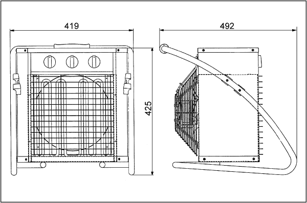 PDH 9 IM0002067.PNG Aérotherme portable, courant triphasé