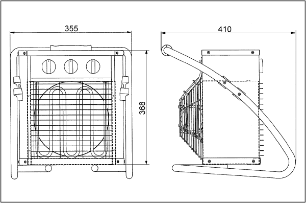 PDH 5 IM0002071.PNG Aérotherme portable, courant triphasé