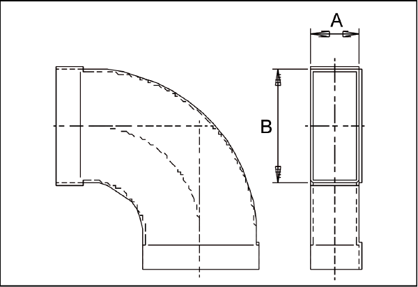 KB90LH/80/200 IM0003397.PNG Channel elbow 80/200, 90°, long, horizontal
