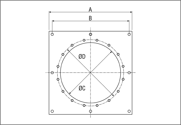 QW 80 IM0006068.PNG Platine murale carrée pour le montage de ventilateurs DAS 80