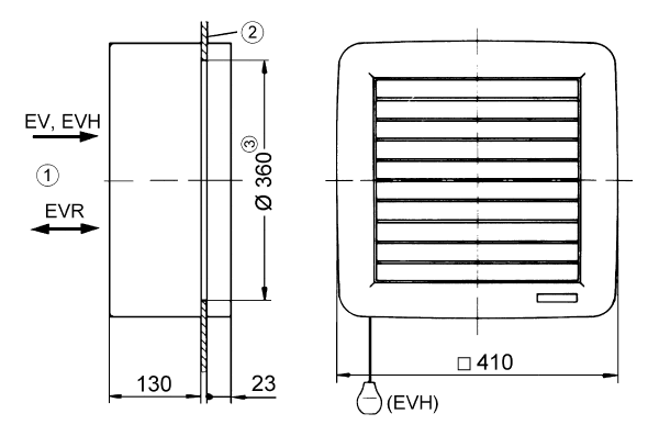 EVH 31 IM0006473.PNG Axial window fan with 1m long pull-cord for manual operation