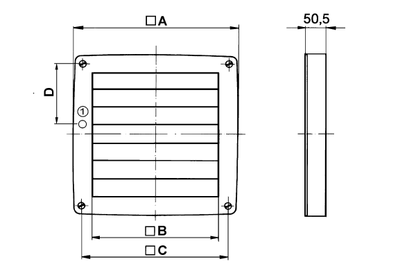 MK 31 IM0006617.PNG Elektrische Verschlussklappe mit Getriebemotor für Lüftungskanäle, DN 315