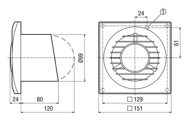 ECA piano H IM0007178.PNG Különösen halk kishelyiség ventilátorok páratartalom szabályozással és állítható utánfutással