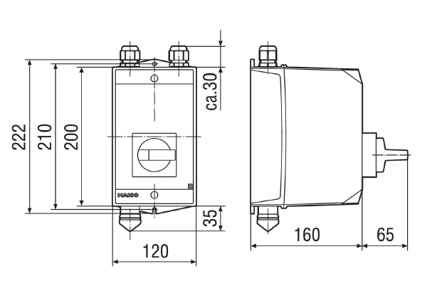 MVS 6 IM0007632.PNG PTC termorezistorska okidačka naprava za trofazne ventilatore sa zaštitom od eksplozije DZ... Ex .