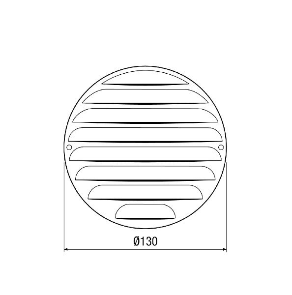 MGR 80/125 blanc IM0008351.PNG Grille extérieure ronde pour gaines rondes DN 80 à DN 125, blanc