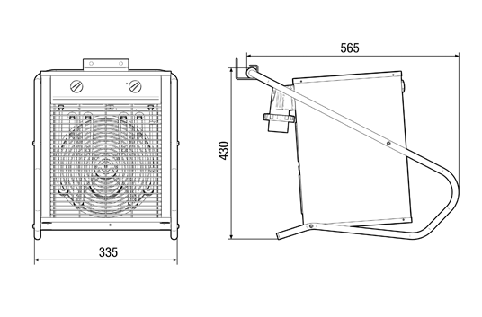 PHD 5 IM0008610.PNG Aérotherme portatif, courant triphasé, 5 000 Watts