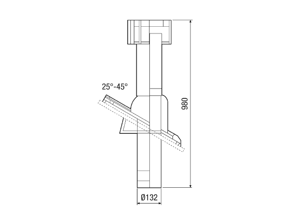 DF 125 S IM0008851.PNG Krovni izlaz s krovnom kapom, boja: Crna, priključak DN 125