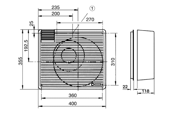 WRG 20-2 IM0009111.PNG Récupérateur de chaleur pour montage en fenêtre