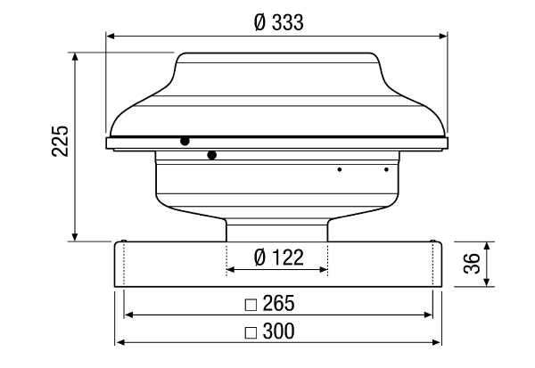 EHD 12 IM0009424.PNG Крышный мини-вентилятор для частного или промышленного использования, DN 125