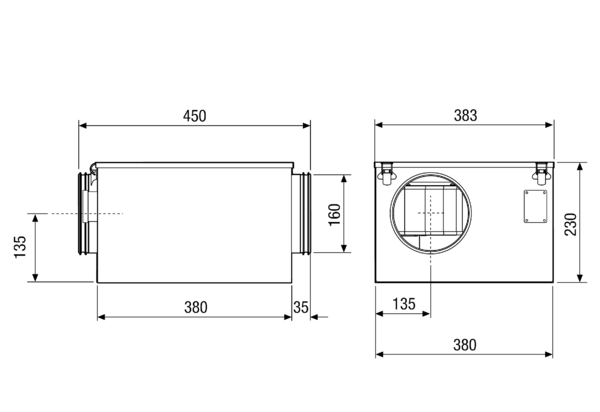 ESR 16-2 IM0009591.PNG Sound-insulated ventilation box, DN 160, alternating current