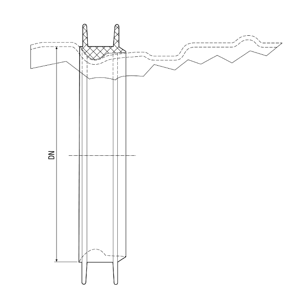 LD 150 IM0011259.PNG Lippendichtung für Wickelfalzrohre, DN 150