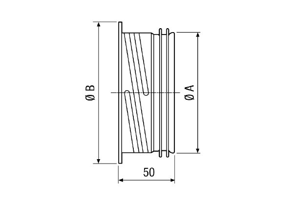 EBR-D 20 IM0011437.PNG Ramka montażowa z uszczelką do metalowego zaworu talerzowego TFA 20 lub TFZ 20