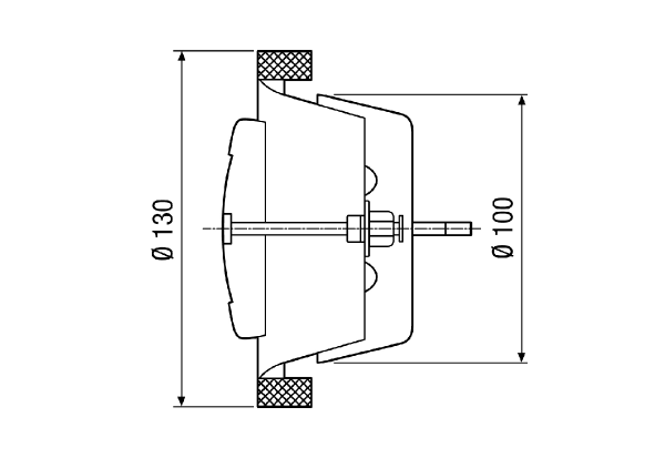TFA 10 IM0011441.PNG Disk valve for exhaust air, sheet steel, white, DN 100, for domestic ventilation max. 30 m³/h, EBR-D 10 mounting frame required