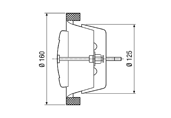 TFA 12 IM0011443.PNG Disk valve for exhaust air, sheet steel, white, DN 125, for domestic ventilation max. 60 m³/h, EBR-D 12 mounting frame required
