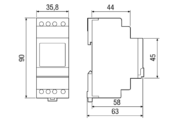 ZS 4 IM0011835.PNG Dwukanałowy zegar sterujący do montażu na tablicy rozdzielczej, dobowy, urlopowy, impulsowy i tygodniowy program sterowania, AC 230 V - 50 / 60 Hz, maks. 16 A