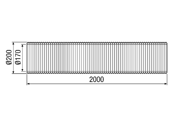MT-R160 IM0013238.PNG Hőszigetelt és hangelnyelő szellőztetőcső, hővezetés 0,040 W/m*K 40 °C, hossza 2 m, DN 160