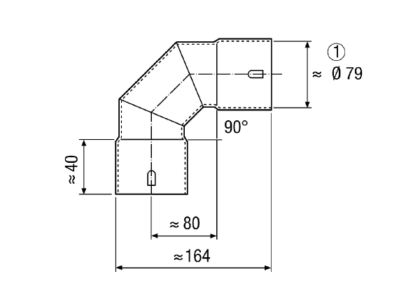 MF-B75 IM0013980.PNG 90° Blech-Segmentbogen für Flexrohr MF-F75