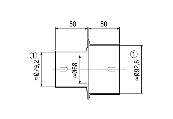 MF-RZ90/75 IM0014133.PNG Réducteur en tôle pour gaine flexible MF-F90 à MF-F75