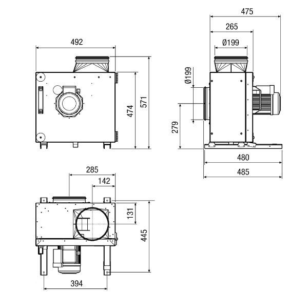 EKR 20-2 IM0014816.PNG Sound-insulated exhaust air box, DN 200, alternating current
