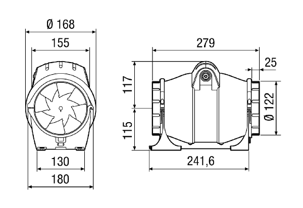 ERK 125 IM0014896.PNG Diagonal fan for duct installation, DN 125, two-level