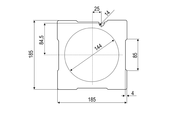 ECA15-EMA16 IM0015380.PNG Spacer for installing ECA 150 .. small room fans in square wall sleeves