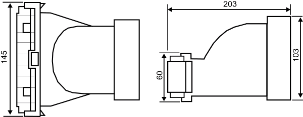 FFS-Ü90/75 IM0015802.PNG Átmeneti darab átmenethez rugalmas lapos csőről FFS-R52 a MAICOFlex csőre MF-F75 vagy MF-F90. Szállítási terjedelem: 1 x átmeneti darab FFS-Ü90/75, 1 x pihenőkarima FFS-RF, 1 x adapter, csőrögzítő FFS-RA, 1 x tömítőgumi MF-F90-hez, 1 x tömítőgumi MF-F75-höz
