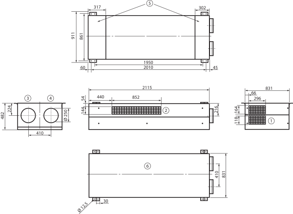geniovent.x 900 F R-G-SO IM0017263.PNG Appareil de traitement d'air RLT décentralisé avec récupération de chaleur très élevée. Avec échangeur de chaleur à contre-courant croisé et registre de préchauffage, raccords d'air extérieur et d'air rejeté à droite, soufflage en haut, détecteur CO2 intégré dans l'appareil. Avec application pour la commande mobile des appareils