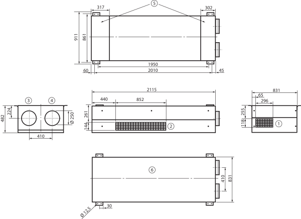 geniovent.x 600 F R-E-SU IM0017264.PNG Appareil de traitement d'air RLT décentralisé avec récupération de chaleur très élevée. Avec échangeur de chaleur enthalpique, raccords d'air extérieur et d'air rejeté à droite, soufflage en bas, détecteur CO2 intégré dans l'appareil. Avec application pour la commande mobile des appareils