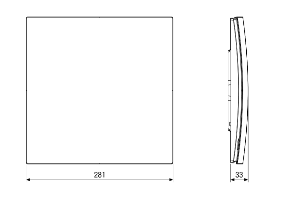 ER-AB NFC IM0017288.PNG Abdeckung für Ventilatoreinsatz ER EC, Ausführung mit Bewegungsmelder, intelligentem Zeitmodul und NFC Schnittstelle