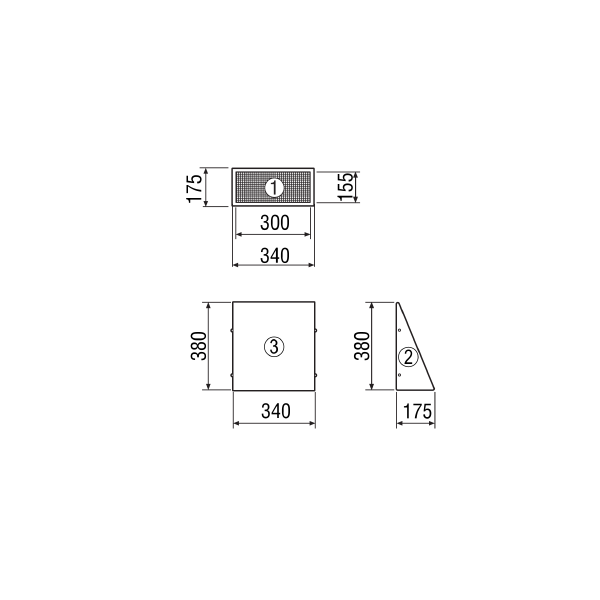 KW-AL 25/2E IM0017734.PNG raccord mural d'air extérieur, DN 250, acier inoxydable brossé