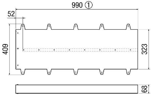Duo LEV IM0017794.PNG Prolongation d'élément d'embrasure comme accessoire optionnel à l'élément d'embrasure Duo LE pour montage dans une embrasure de fenêtre