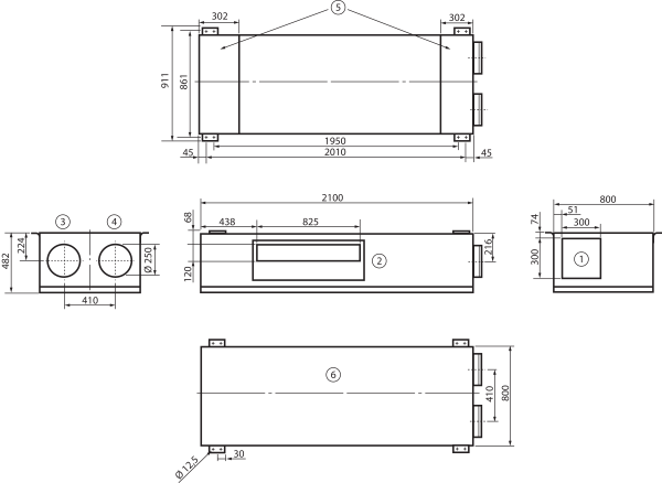 geniovent.x 600 F R-E-SO-K IM0017929.PNG Appareil de traitement d'air RLT décentralisé avec récupération de chaleur très élevée. Avec échangeur de chaleur enthalpique, raccords d'air extérieur et d'air rejeté à droite, avec gaines, soufflage en haut sans panneaux revêtus (3x2), détecteur CO2 intégré dans l'appareil. Avec application pour la commande mobile des appareils