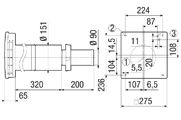 PPB 30 K IM0018203.PNG Zestaw do montażu końcowego urządzenia do wentylacji pojedynczych pomieszczeń PushPull Balanced PPB 30 K z odzyskiem ciepła, złożony z 2 wentylatorów, 2 ceramicznych wymienników ciepła, osłony wewnętrznej z 2 filtrami ISO Coarse 45% (G3); wersja komfortowa z wbudowanym czujnikiem wilgotności; niezbędne akcesoria: tuleja do montażu w stanie surowym, osłona zewnętrzna i układ sterowania wentylacją pomieszczeń RLS 45 K, opcjonalne wyposażenie dodatkowe: zestaw przedłużający, blok do muru, ramka kompensacyjna i czujniki