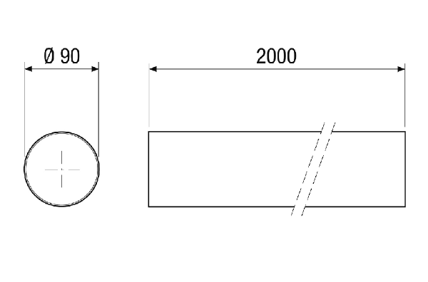 PPB 30 VSDF IM0018337.PNG Extension of the internal fluid channel as optional accessory for the PPB 30 K and PPB 30 O final assembly kits in conjunction with the short PP 45 DFHK roof outlet sleeve or long PP 45 RHL roof outlet sleeve