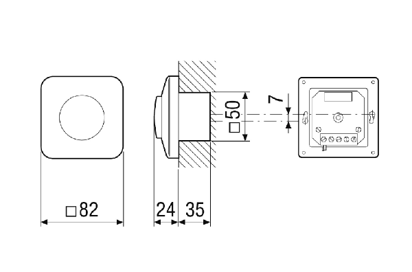 STX 1,5 IM0018542.PNG Regulátor otáček pod omítku nebo na stěnu, maximální zatížení 1,5 A