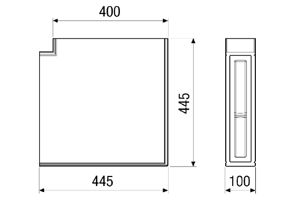 PP 45 LEW90 IM0018589.PNG 90° soffit element bracket as an accessory for PP 45 LE soffit element