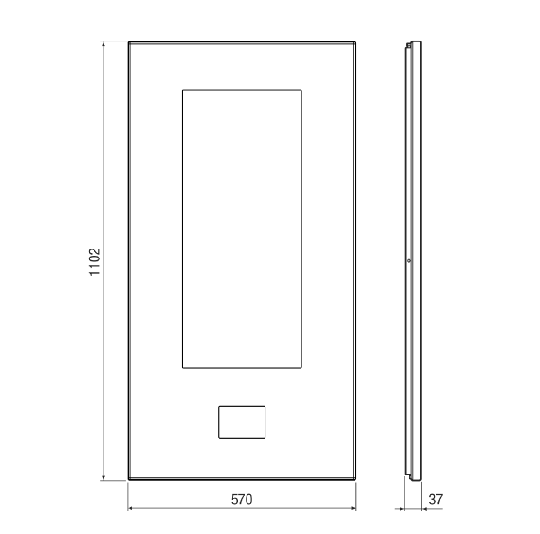 WS 75 UPA IM0019225.PNG Cache de protection encastré pour WS 75 Powerbox H, version en tôle avec insert en verre de haute qualité