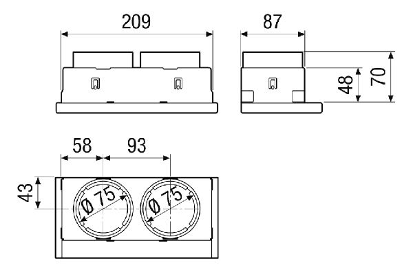 WS 75 A IM0019424.PNG Blaszany adapter przyłącza 1 – 2 przewodów giętkich MF-F75