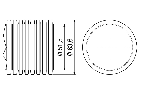 MA-FR63 IM0020001.PNG Rugalmas PE-HD cső, hossz: 50 m, külső átmérő: 63 mm, max. 20 m³/h, hajlítósugár ≥ 0,26 m, nyomásálló, filigrán emeletközi födémbe való betonozáshoz